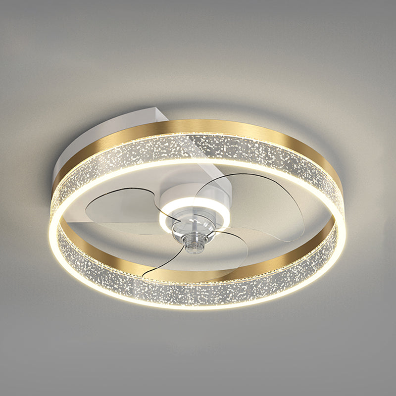 Modern Style Ceiling Fan Lighting Metal 1 Light Ceiling Fan Light for Living Room