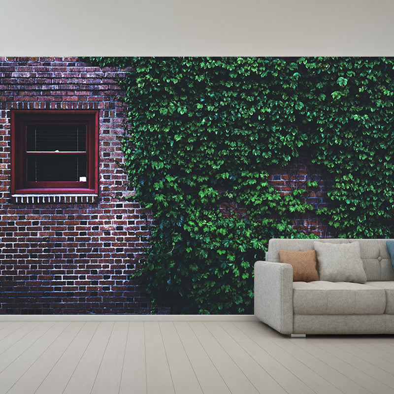 Brick Wall Resistant Mural Wallpaper Environment Friendly Sleeping Room Wall Mural