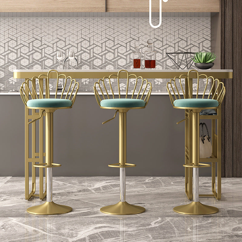 White Stone Bar Table Traditional Luxury Rectangle Bar Dining Table with Sled Base