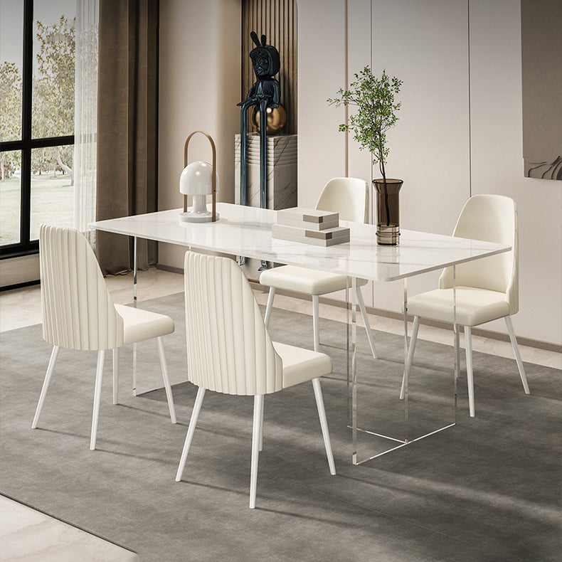 Designer Style Sintered Stone Dining Set Rectangle 1/2/5/7 Pieces Dining Table with Chairs