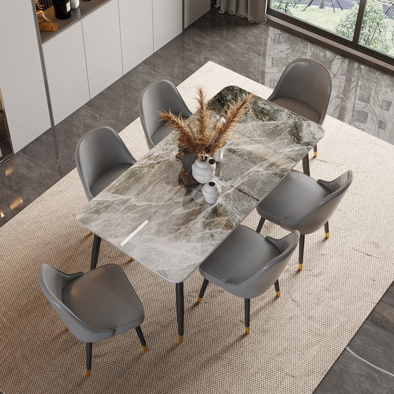 Designer Style Sintered Stone Top Dining Set 1/2/5/7 Pieces Dining Table with Chairs