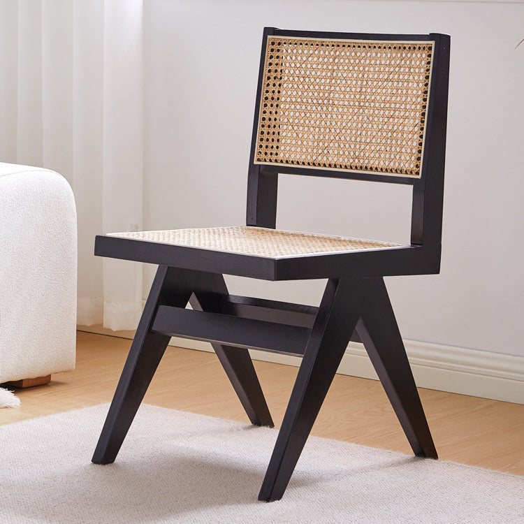 Nordic Style Wood Side Dining Chairs Open Back Dining Side Chair