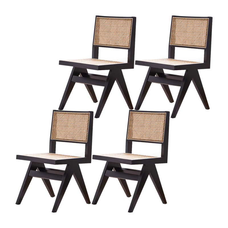 Nordic Style Wood Side Dining Chairs Open Back Dining Side Chair