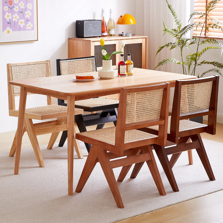 Nordic Style Wood Side Dining Chairs Open Back Dining Side Chair