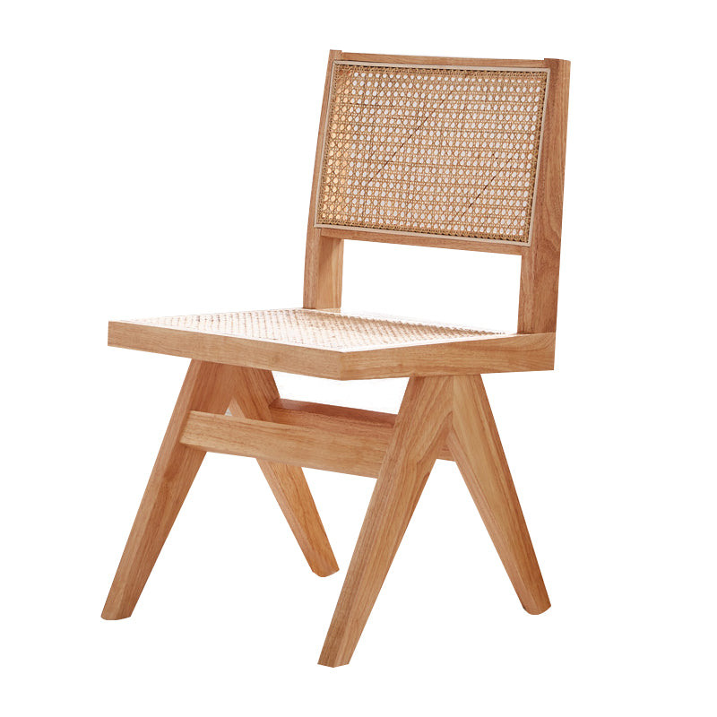 Nordic Style Wood Side Dining Chairs Open Back Dining Side Chair