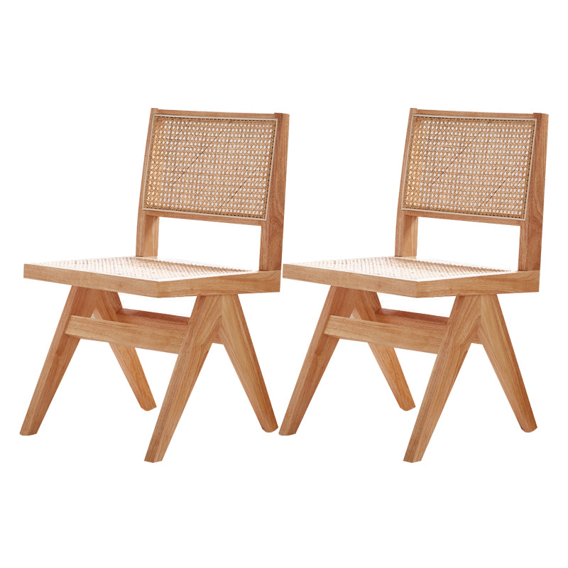 Nordic Style Wood Side Dining Chairs Open Back Dining Side Chair