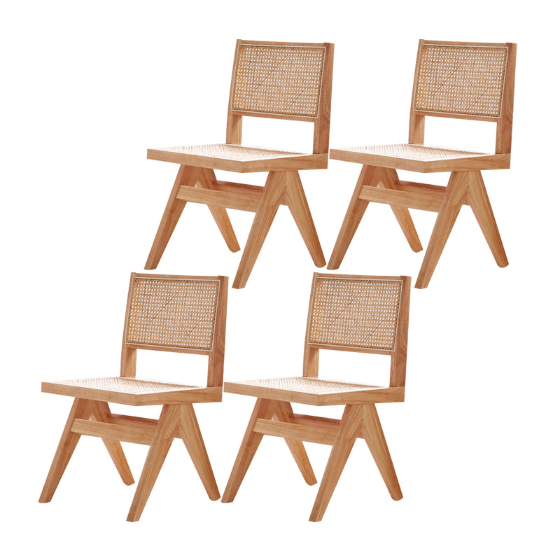 Nordic Style Wood Side Dining Chairs Open Back Dining Side Chair