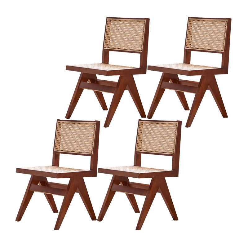 Nordic Style Wood Side Dining Chairs Open Back Dining Side Chair