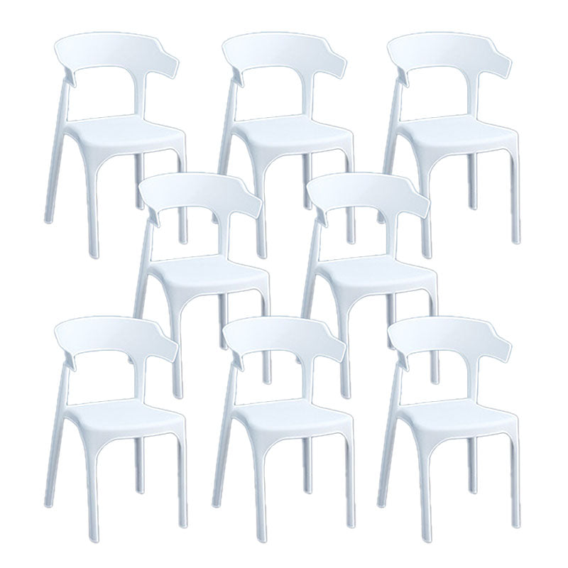 Contemporary Style Chair Kitchen Armless Chair with Plastic Legs