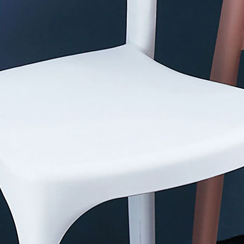 Contemporary Style Chair Kitchen Armless Chair with Plastic Legs