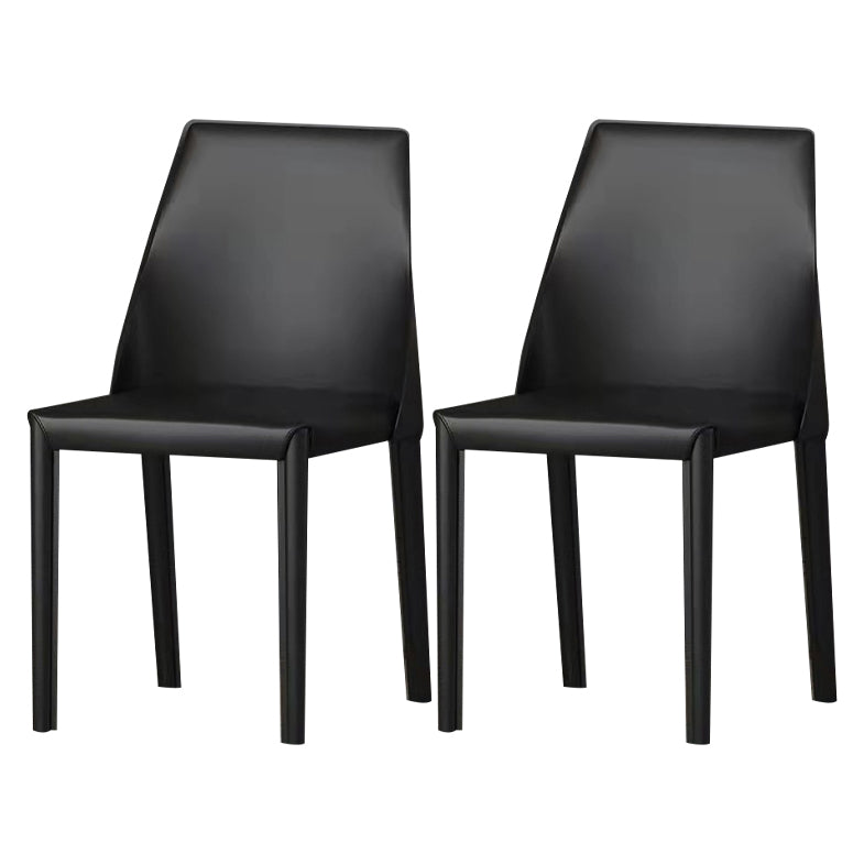 Leather Contemporary Modern Indoor-Outdoor Side Chair Parsons Chair