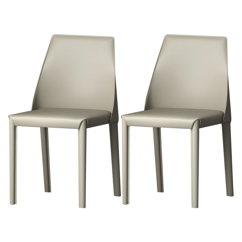 Leather Contemporary Modern Indoor-Outdoor Side Chair Parsons Chair