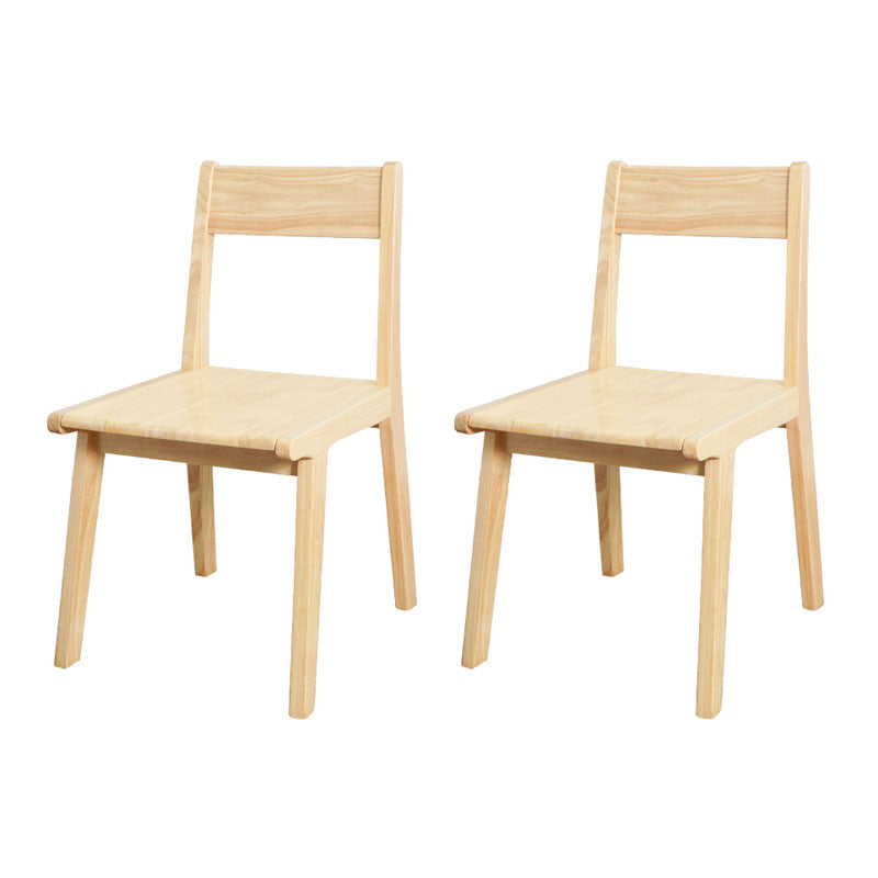 Contemporary Style Open Back Chair Wood Kitchen Dining Armless Chair