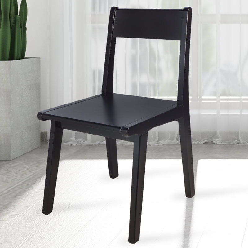 Contemporary Style Open Back Chair Wood Kitchen Dining Armless Chair