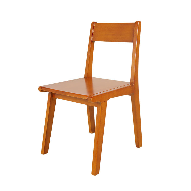 Contemporary Style Open Back Chair Wood Kitchen Dining Armless Chair