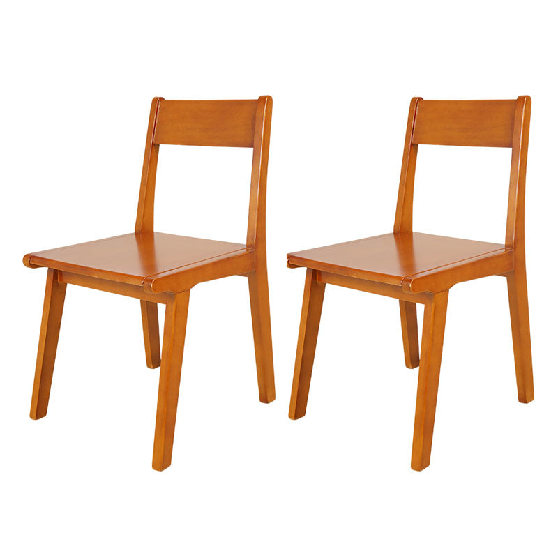 Contemporary Style Open Back Chair Wood Kitchen Dining Armless Chair