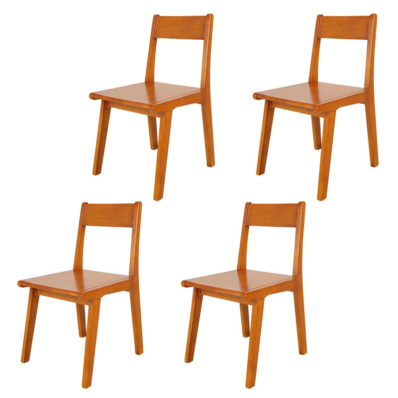 Contemporary Style Open Back Chair Wood Kitchen Dining Armless Chair