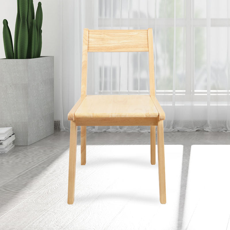 Contemporary Style Open Back Chair Wood Kitchen Dining Armless Chair