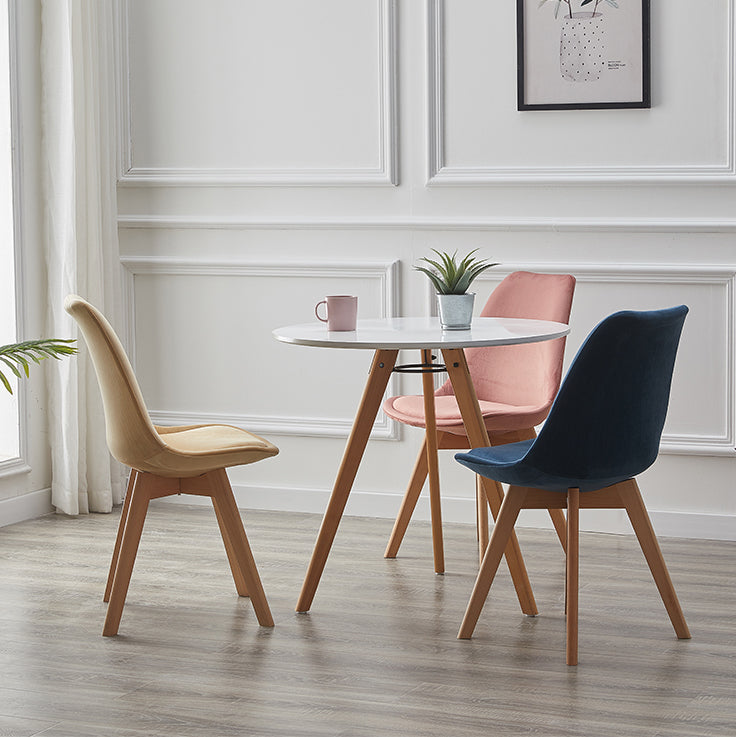 Modern Style Chairs Kitchen Armless Side Chair with Wooden Legs