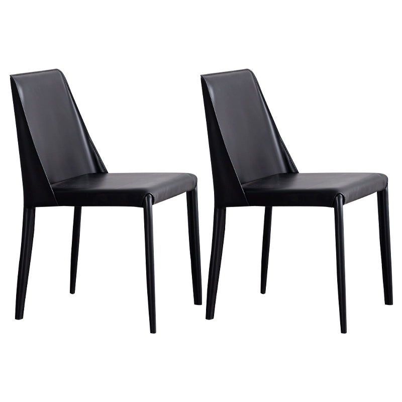 Contemporary Style Chairs Kitchen Armless Side Chair with Metal Legs