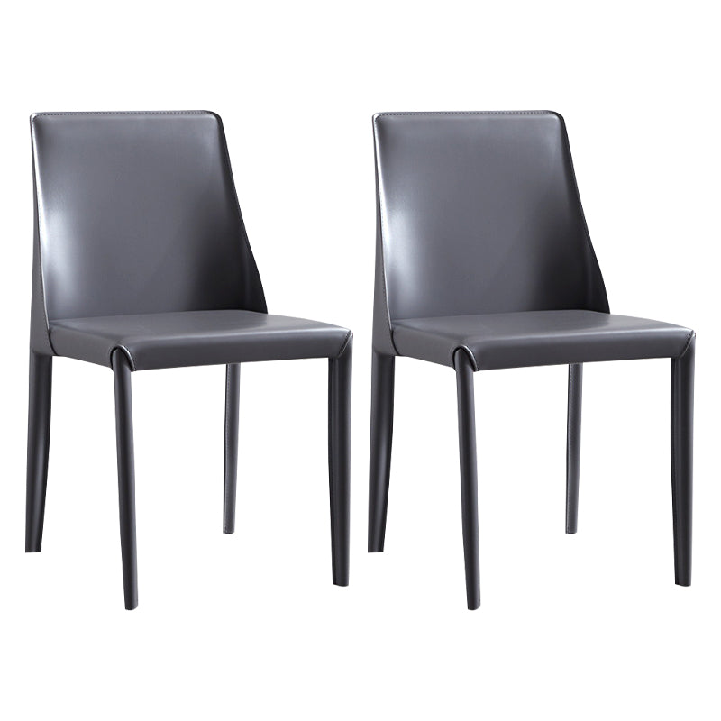 Contemporary Style Chairs Kitchen Armless Side Chair with Metal Legs