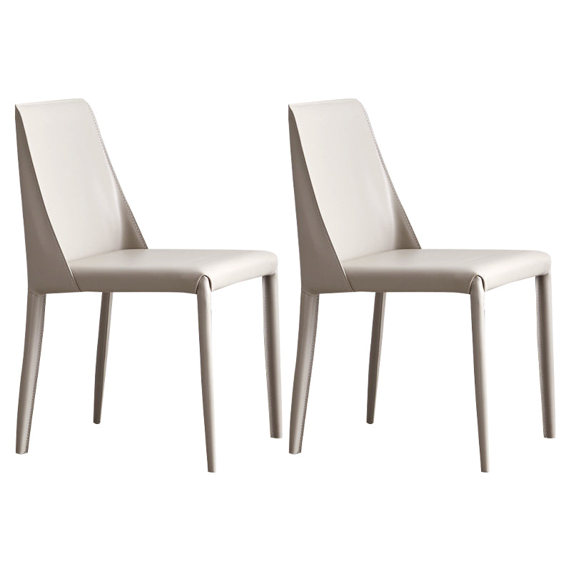 Contemporary Style Chairs Kitchen Armless Side Chair with Metal Legs