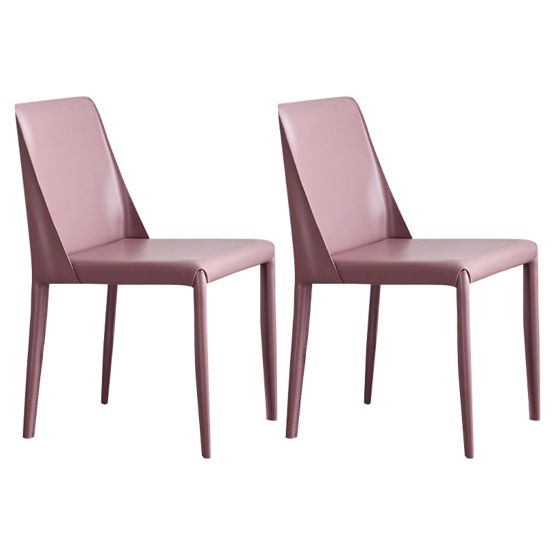 Contemporary Style Chairs Kitchen Armless Side Chair with Metal Legs