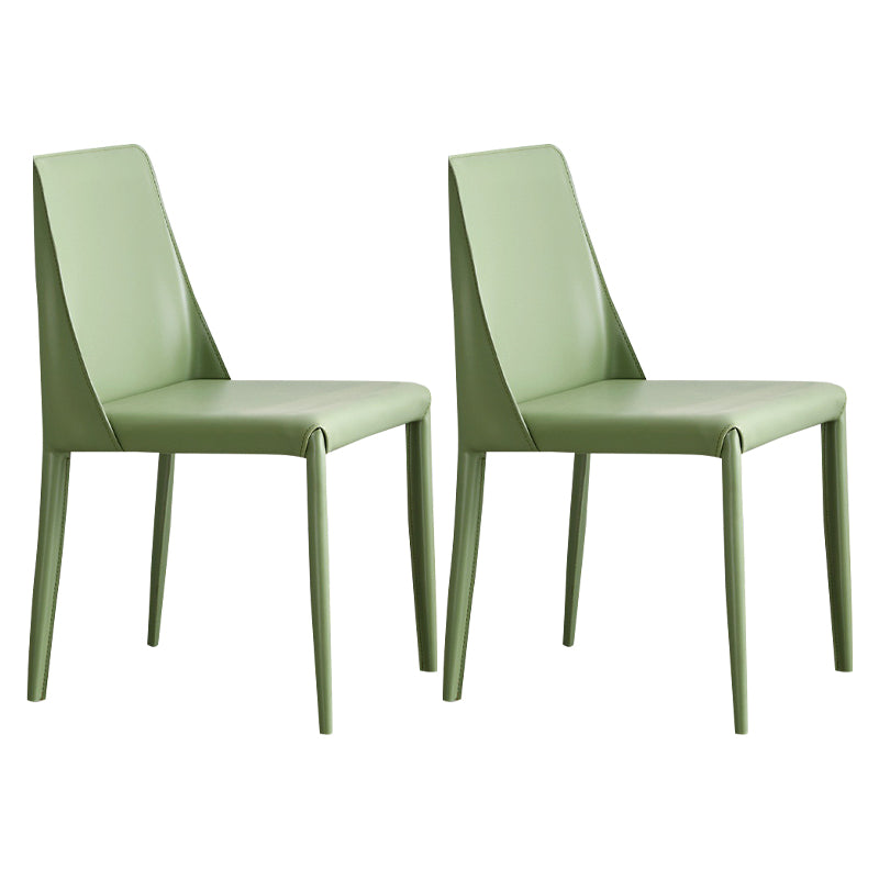 Contemporary Style Chairs Kitchen Armless Side Chair with Metal Legs