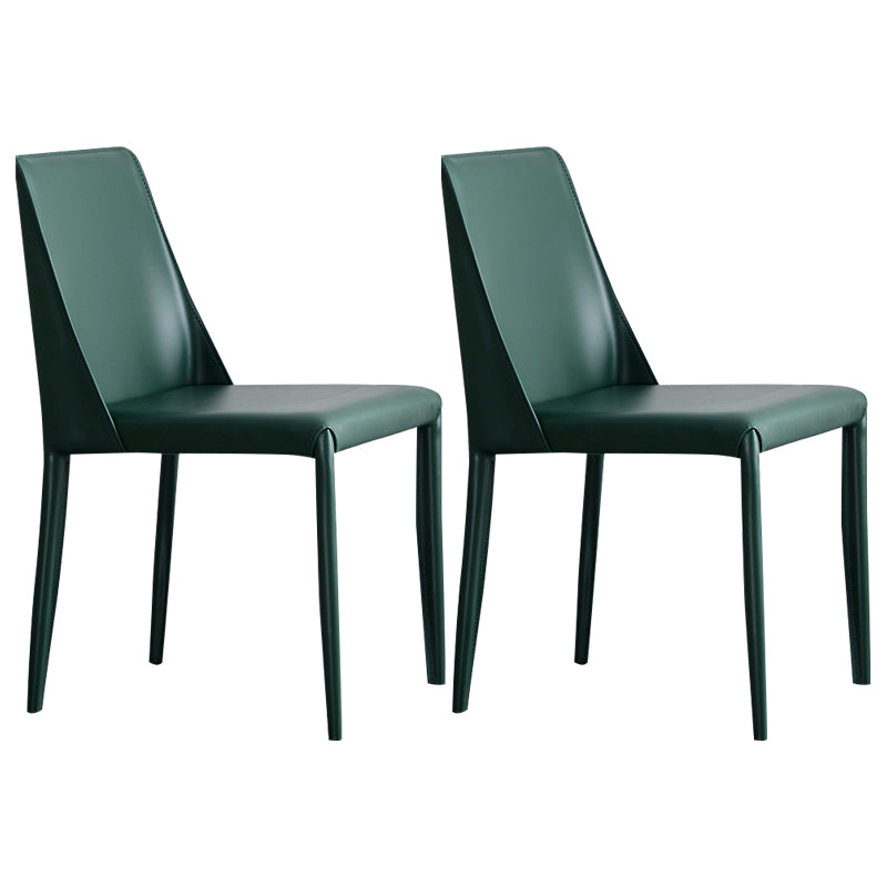 Contemporary Style Chairs Kitchen Armless Side Chair with Metal Legs