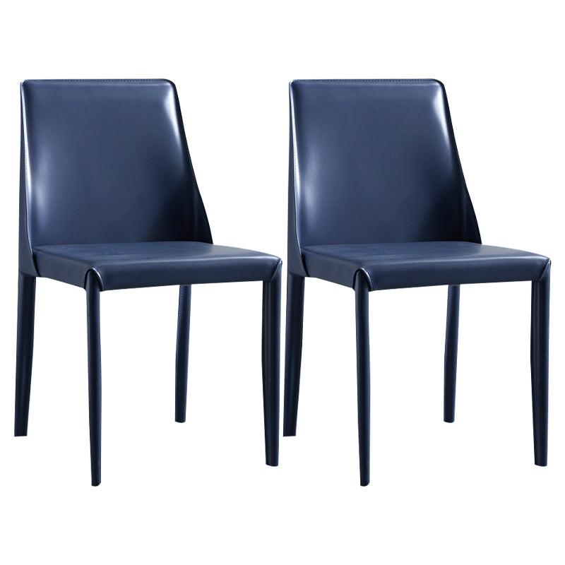 Contemporary Style Chairs Kitchen Armless Side Chair with Metal Legs