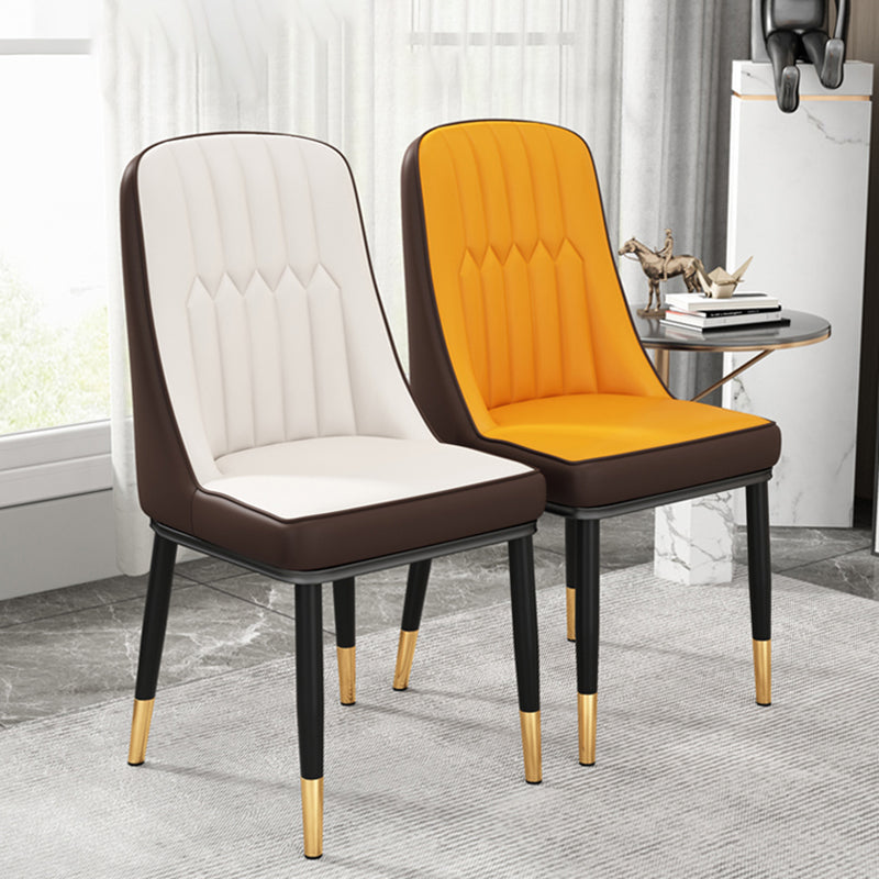 Modern Style Parsons Chair PU Leather Chairs for Dining Room