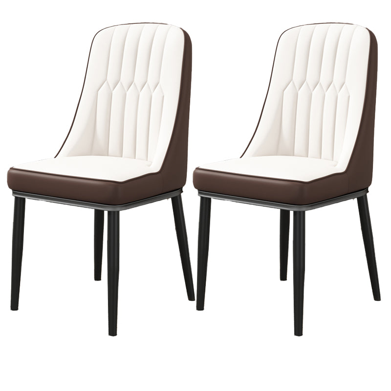 Modern Style Parsons Chair PU Leather Chairs for Dining Room