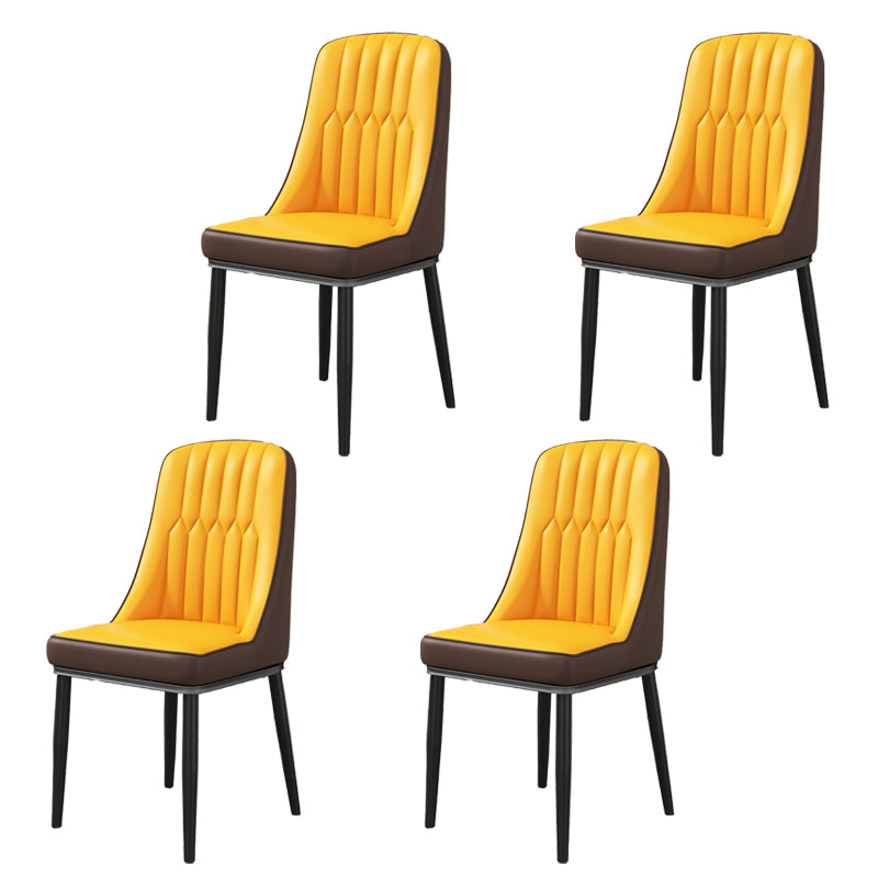 Modern Style Parsons Chair PU Leather Chairs for Dining Room