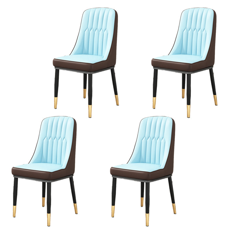 Modern Style Parsons Chair PU Leather Chairs for Dining Room