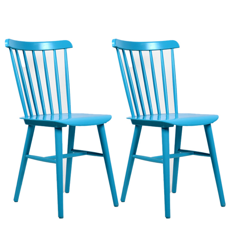 Glam Rubberwood Dining Room Chair Slat Back Side Chair (Set of 2)