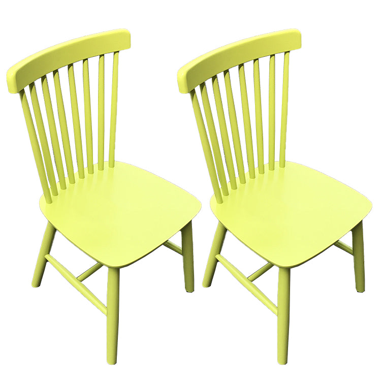 Glam Rubberwood Dining Room Chair Slat Back Side Chair (Set of 2)