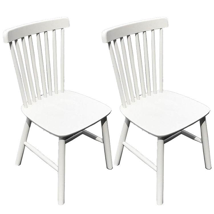 Glam Rubberwood Dining Room Chair Slat Back Side Chair (Set of 2)