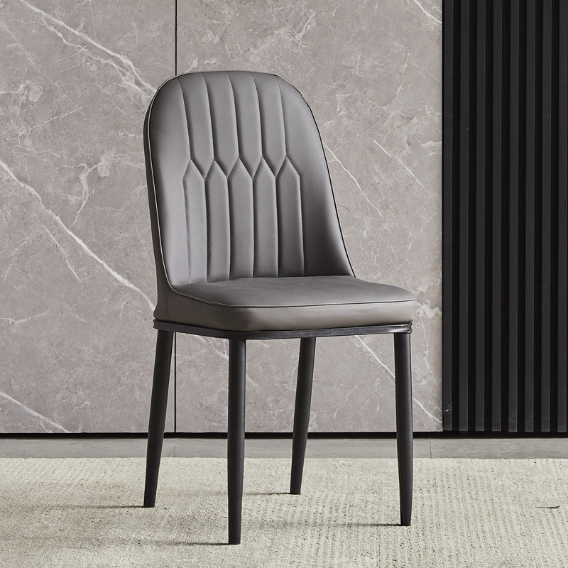 Modern Parsons Dining Chair PU Leather Chairs for Dining Room