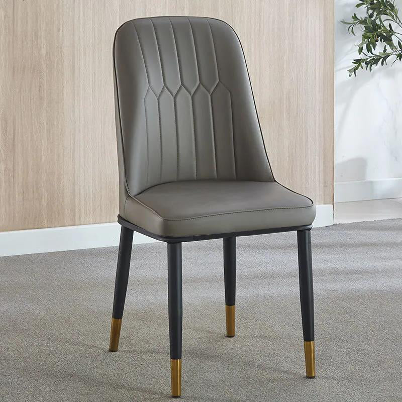 Modern Parsons Dining Chair PU Leather Chairs for Dining Room