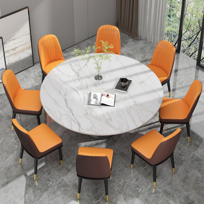 Modern Parsons Dining Chair PU Leather Chairs for Dining Room