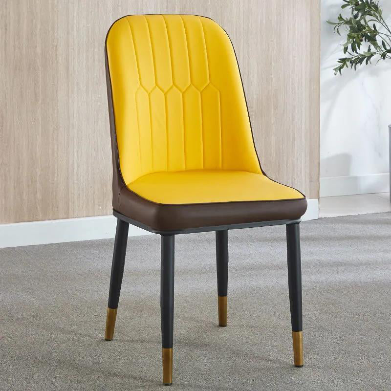 Modern Parsons Dining Chair PU Leather Chairs for Dining Room