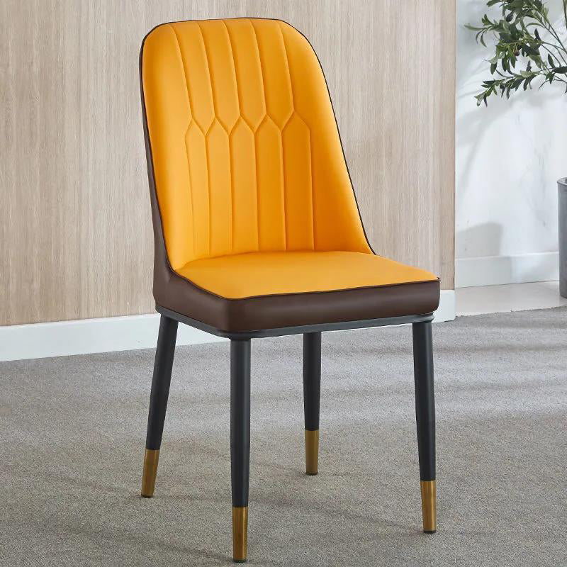 Modern Parsons Dining Chair PU Leather Chairs for Dining Room