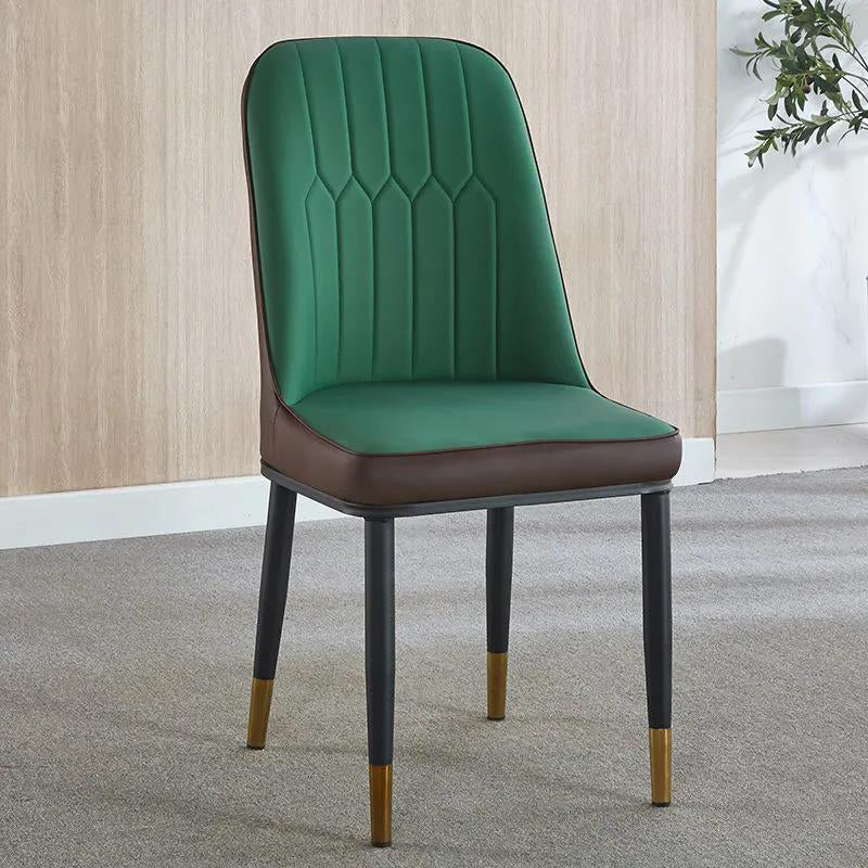 Modern Parsons Dining Chair PU Leather Chairs for Dining Room