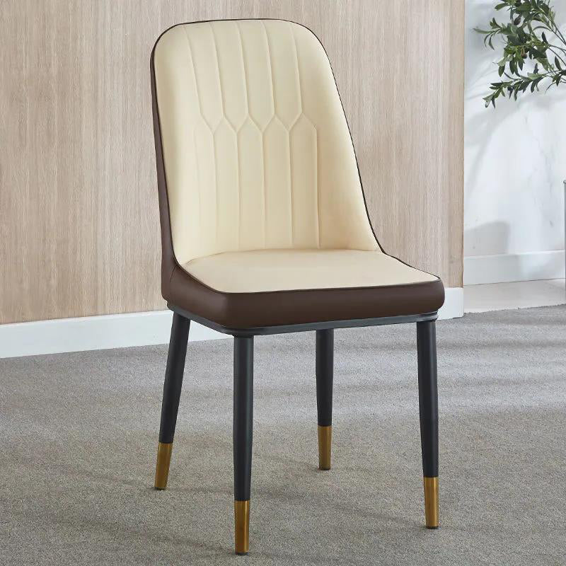 Modern Parsons Dining Chair PU Leather Chairs for Dining Room