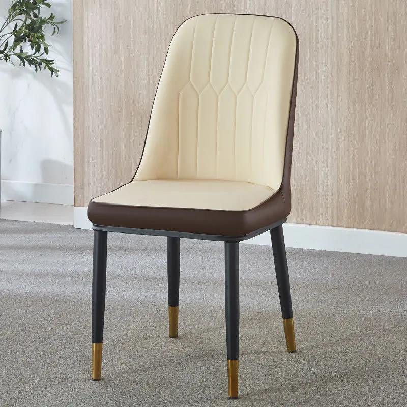 Modern Parsons Dining Chair PU Leather Chairs for Dining Room