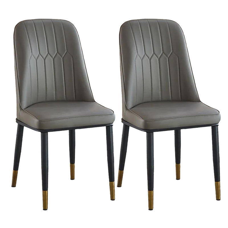 Modern Parsons Dining Chair PU Leather Chairs for Dining Room