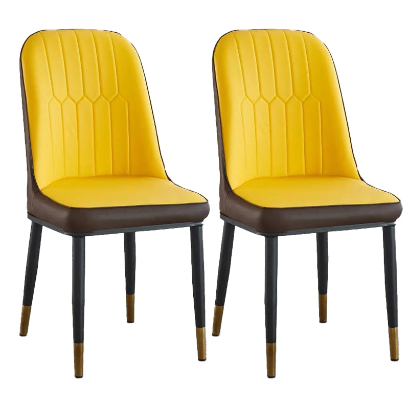 Modern Parsons Dining Chair PU Leather Chairs for Dining Room