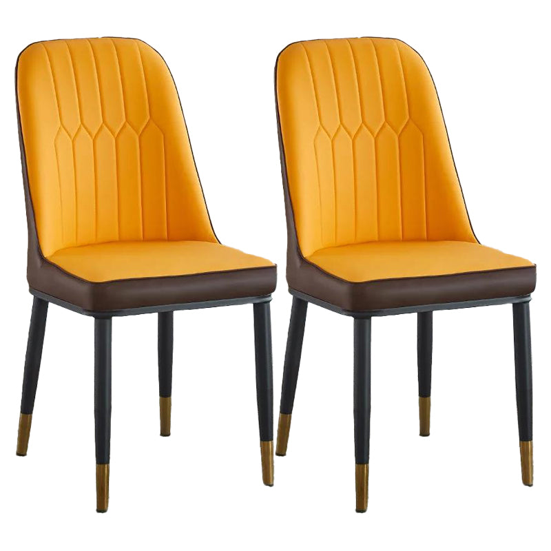 Modern Parsons Dining Chair PU Leather Chairs for Dining Room