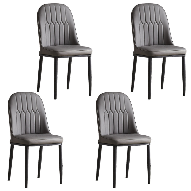 Modern Parsons Dining Chair PU Leather Chairs for Dining Room