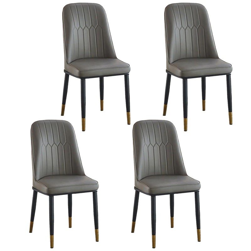 Modern Parsons Dining Chair PU Leather Chairs for Dining Room